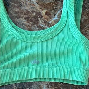 Alo yoga +willeness  Ribbed Green Sports Bra